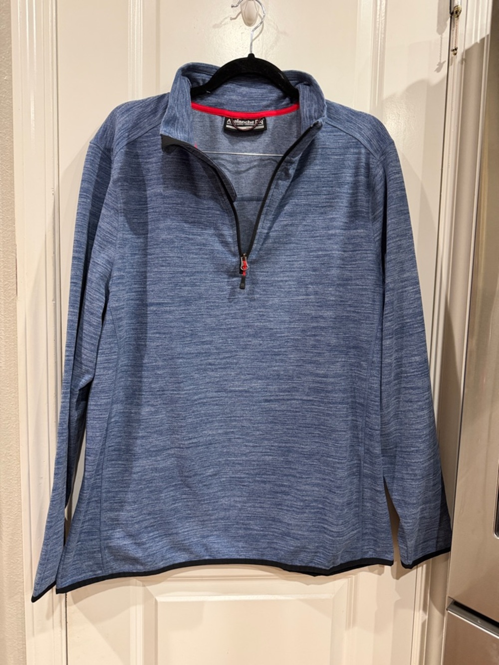 Avalanche Men's Heathered Blue Zip-Up Sweater